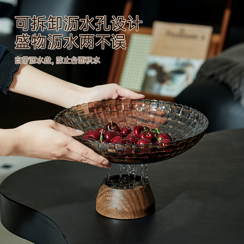 Khay đựng trái cây, bàn cà phê phòng khách, khay đựng đồ ăn vặt hạt tết gia dụng, khay đựng trái cây khô cao cấp sang trọng tinh tế, giá trị cao ráo