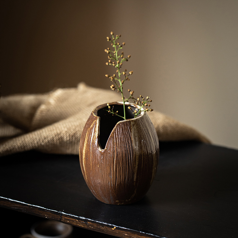 Đồ trang trí hoa nhỏ bằng gốm thủy canh để bàn làm thủ công hình dáng đặc biệt bằng bột Sáng tạo gốm thô