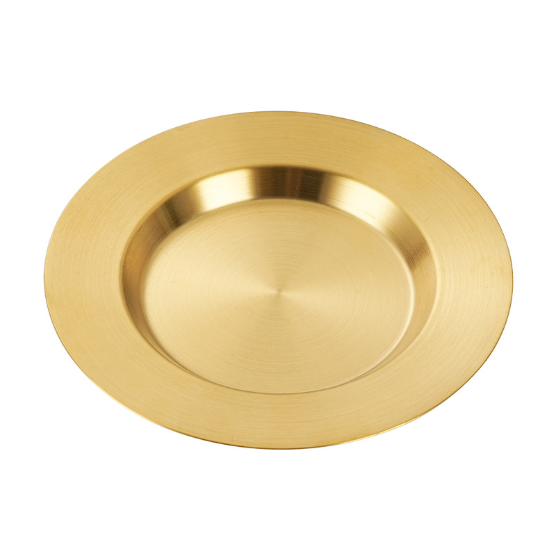 Đĩa tròn inox 303 kiểu Nhật PBCP11 đĩa nông đáy phẳng, đĩa salad, đĩa thịt nướng Hàn Quốc