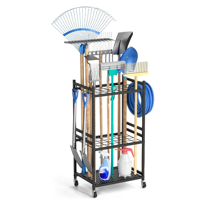 Kệ để đồ dụng cụ làm vườn 3 tầng bằng sắt TBH8655 kệ để dụng cụ vệ sinh nhà cửa