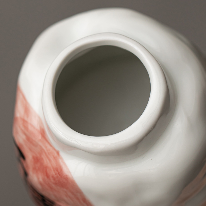 Phong cách viết tay gốm sứ thủy canh bình hoa nhỏ văn phòng gia dụng để bàn cây xanh thủy canh chậu hoa cắm hoa