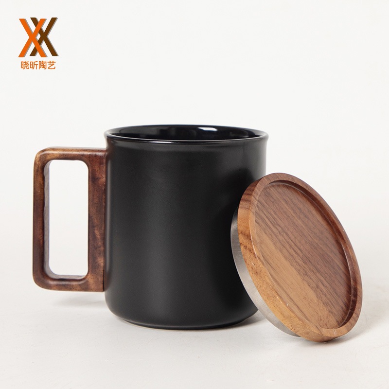 Cốc gốm sứ cốc uống trà cốc văn phòng đơn giản cốc nước tách trà cốc nước khắc logo quà tặng họ