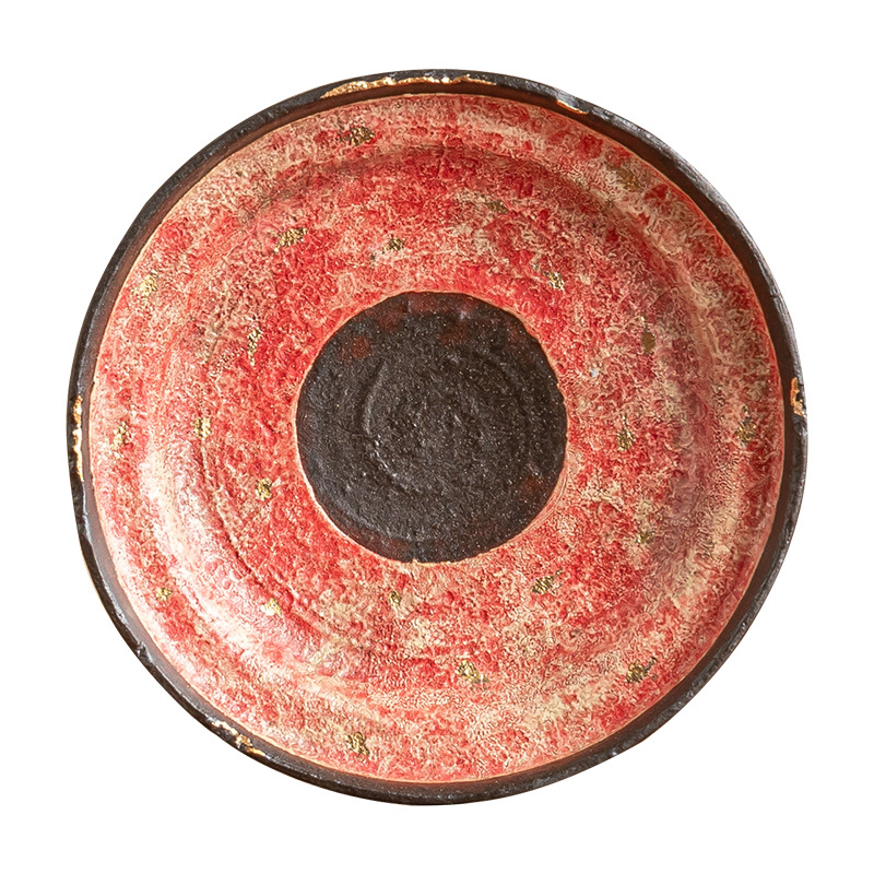 Ấm gốm sơn mỏ đá, khay đựng trà vàng chảy vàng, khay đựng trà cổ điển Trung Quốc cao cấp, khay đựng ấm trà gia dụng, khay đựng bọt khô