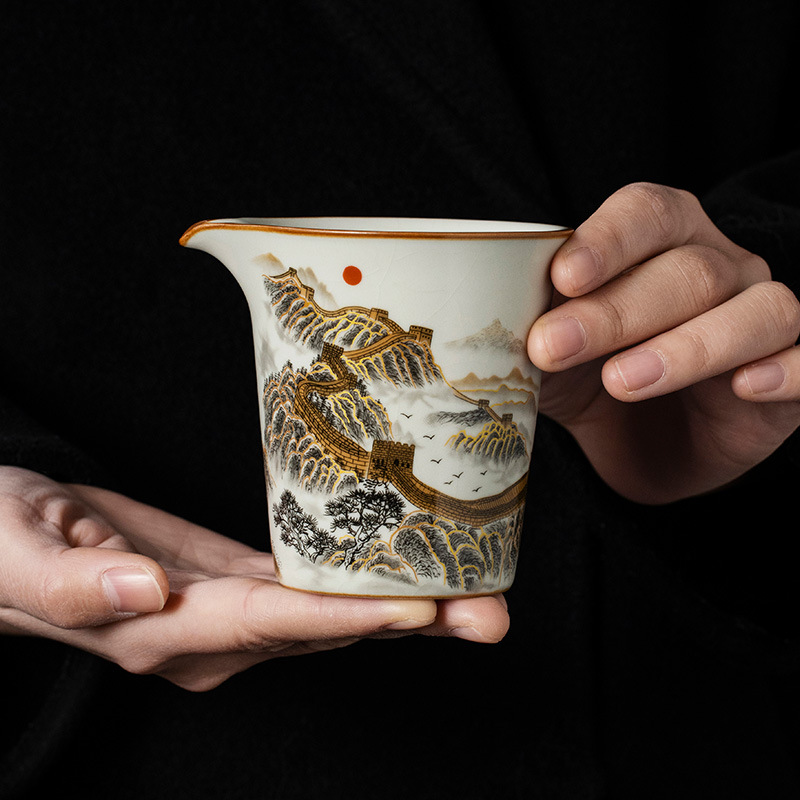 Cốc miệng đại bàng Ruyao Great Wall Cốc biển trà cao cấp mẫu mới 2025 cốc trà đồng nhất tách trà phụ kiện bộ trà