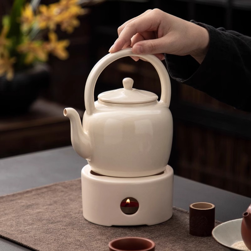 Ấm trà pha trà trong bếp lò kiểu Trung Quốc mới bộ ấm trà bếp trà nến trong nhà