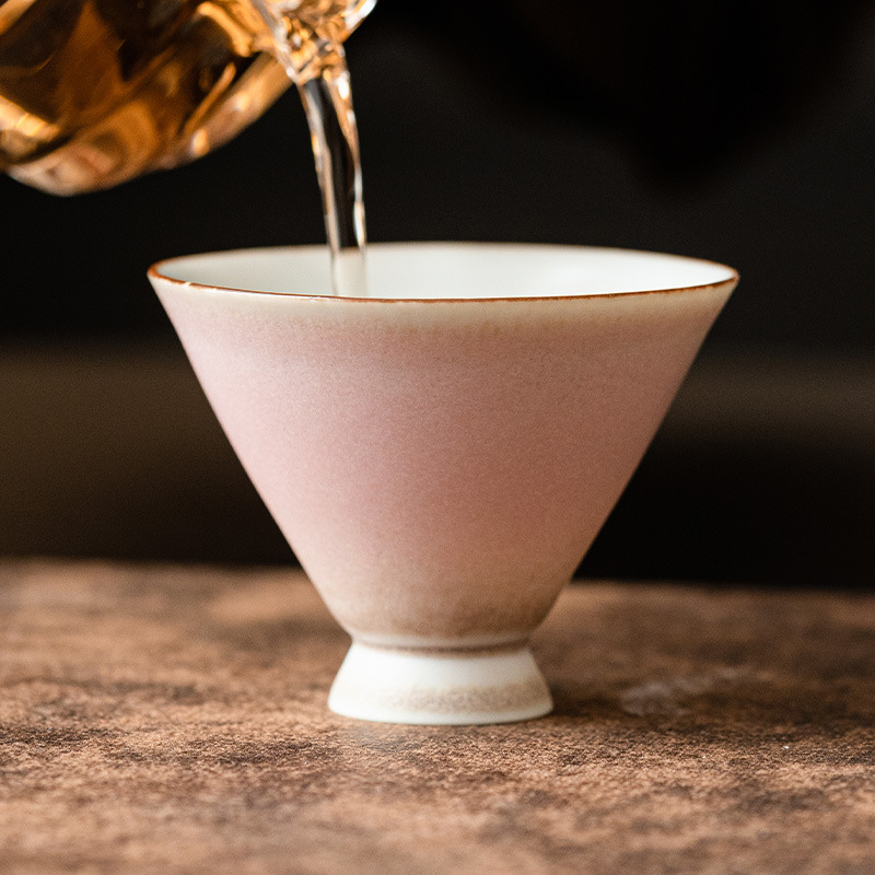 Cốc trà cao cấp biến đổi lò cao cấp cốc xô màu tím macaron cốc gia chủ cốc trà Kung Fu cốc trà sứ cốc trà