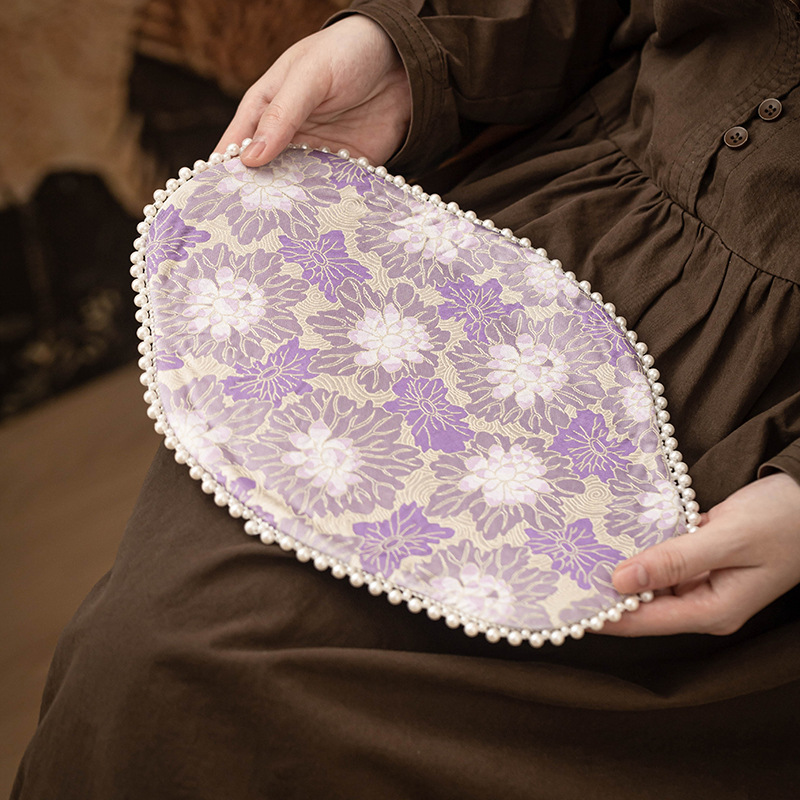 Tấm lót bàn trà gấm thủ công Ziyan, tấm lót bàn như ngọc trai, tấm lót ly chuyên dụng cho bàn trà pha khô Zen kiểu Trung Quốc hai mặt