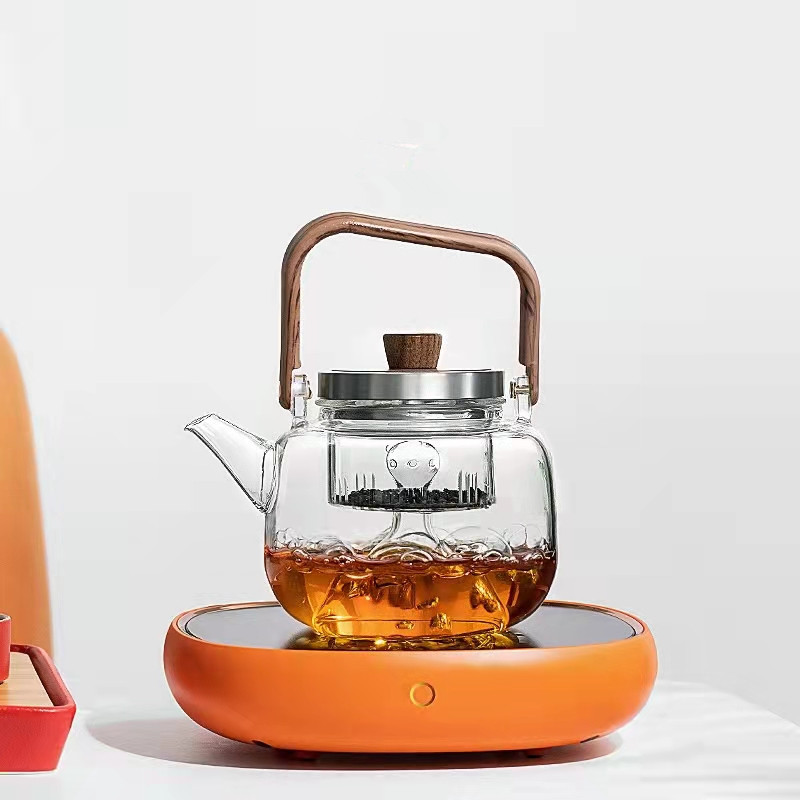 Dụng cụ nấu trà cao cấp Xiaozuo ấm thủy tinh chịu nhiệt dày dặn gia dụng bếp pha trà tự động sang trọng nhẹ dung tích lớn bếp nấu gốm điện