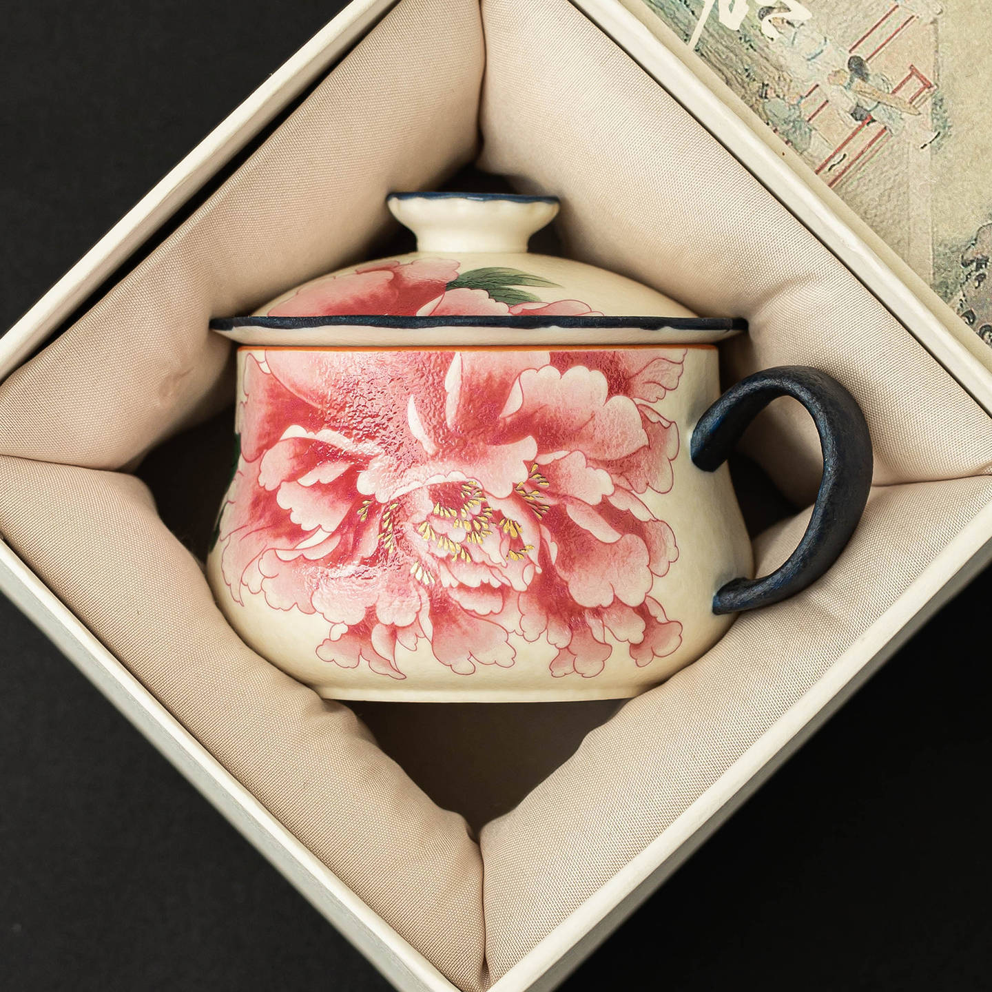 Đá mỏ Baihuakou cá nhân tách trà tách trà cốc pha trà cốc gốm sứ có nắp cốc trà cổ điển tinh tế