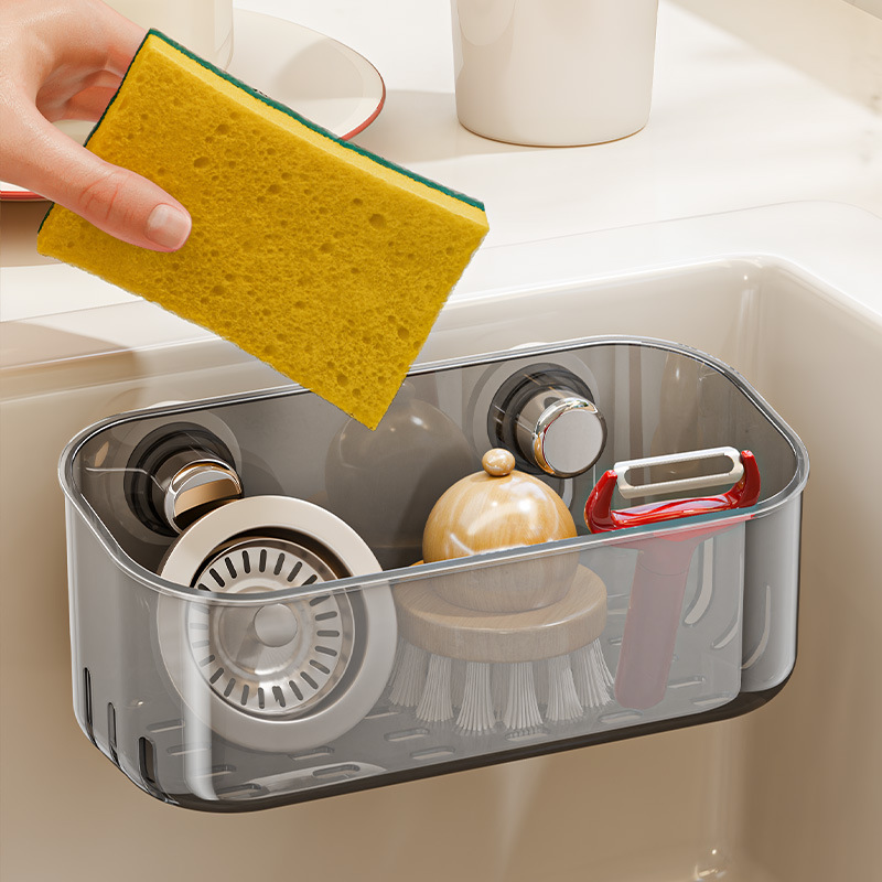Khay hút bồn rửa chén giá thoát nước bồn rửa nhà bếp giá trong khăn lau treo tường giá thoát nước vòi nước lưu trữ bọt biển