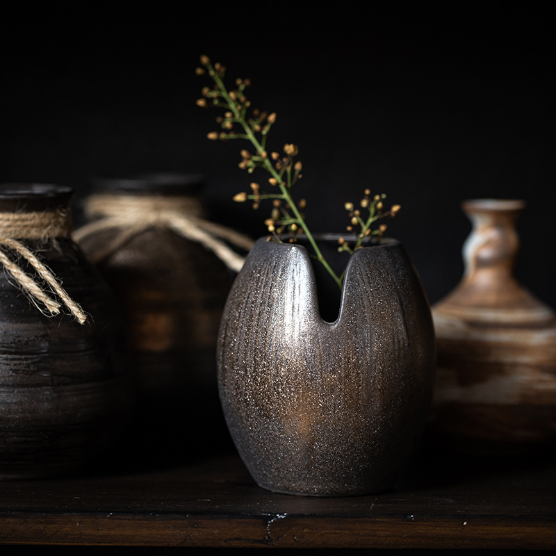 Đồ trang trí hoa nhỏ bằng gốm thủy canh để bàn làm thủ công hình dáng đặc biệt bằng bột Sáng tạo gốm thô