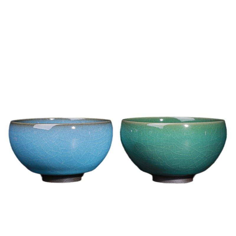 Chén trà ánh sáng hồ thủ công của Su Tianpei, cốc đơn của chủ nhân, chén trà gốm sứ, bộ trà Kung Fu bằng sắt men ngọc