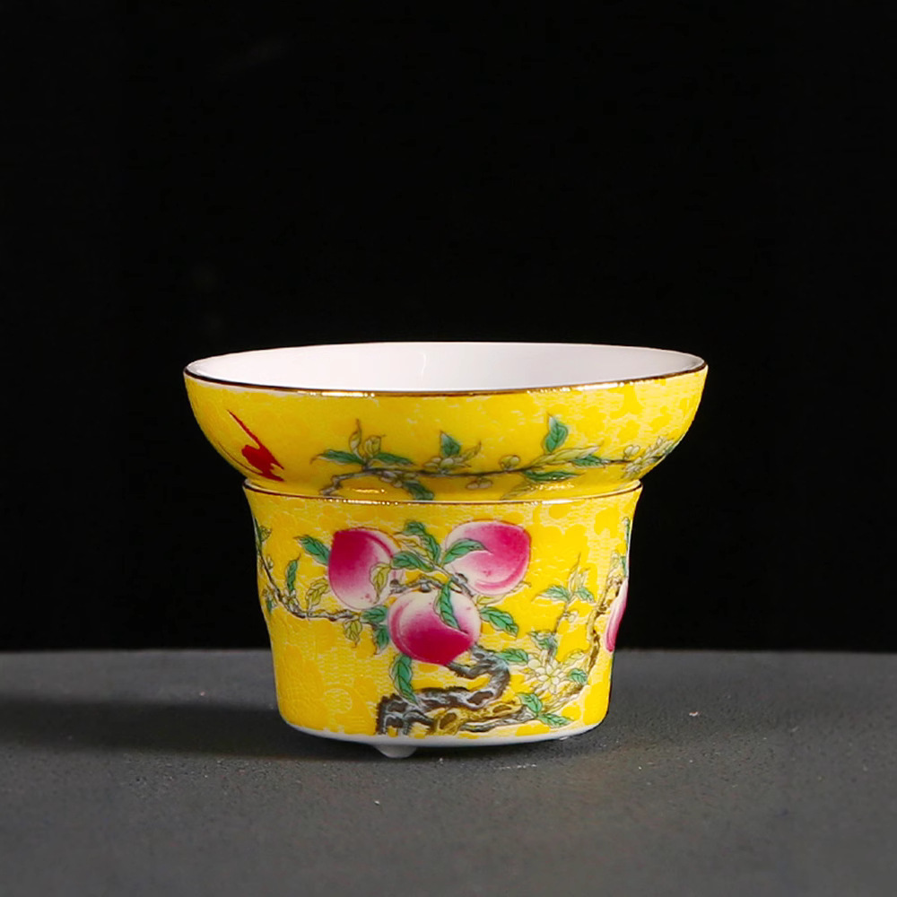 Phụ kiện bộ lọc trà lọc trà men màu retro phụ kiện bộ lọc trà cao cấp bộ lọc trà lưới lọc trà bán buôn