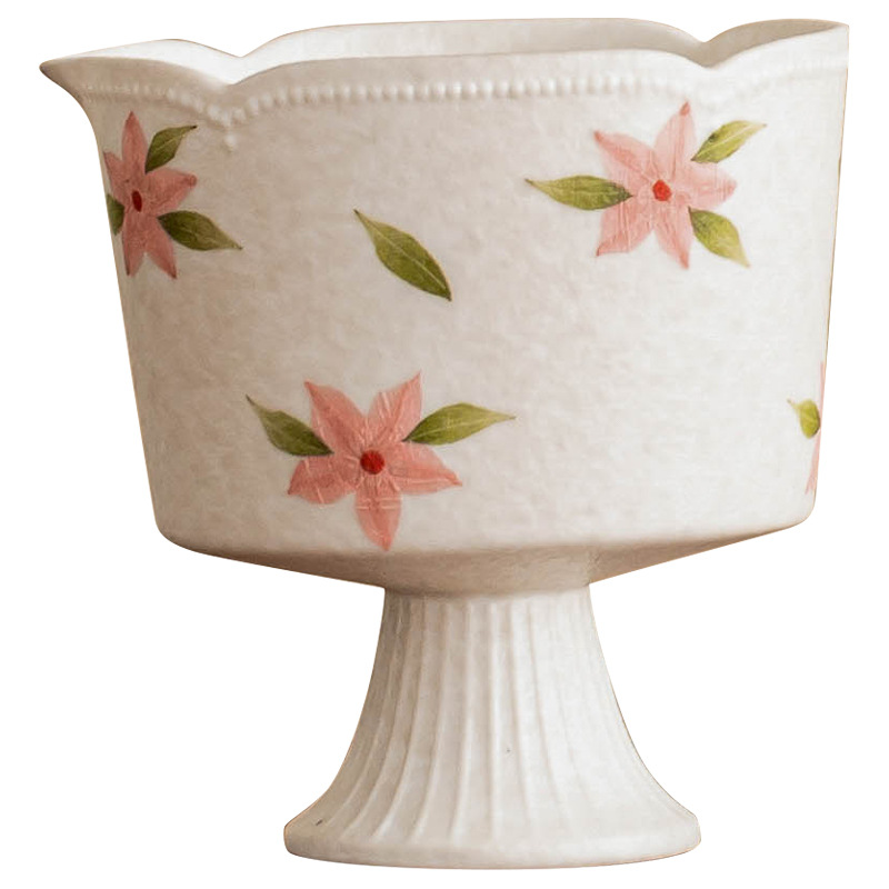 Đá vẽ tay, hoa anh đào trắng, cốc công bằng cao, bộ trà gốm sứ giá trị cao dành cho nữ, dụng cụ chia trà gia dụng