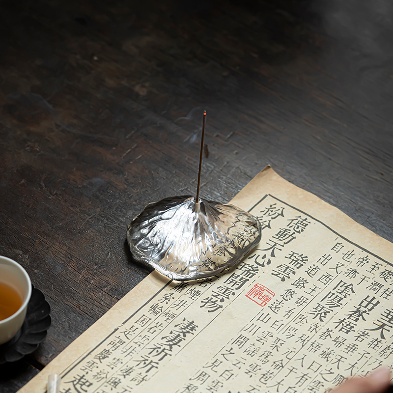 Đế cắm hương thủy tinh pha lê mới, cắm hương núi Phú Sĩ, lư hương trong suốt, trang trí thiền gia dụng, nắp