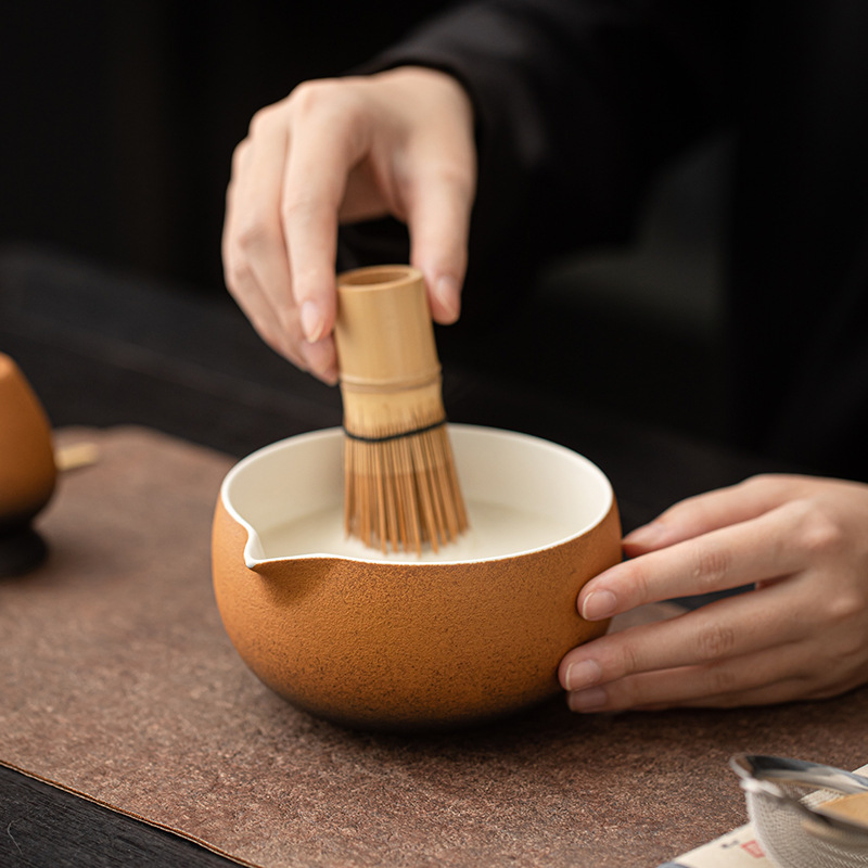 Bộ tám món Matcha cổ điển, gốm sứ Gradient, trà đạo đặt hàng kiểu Nhật, khuấy, bộ dụng cụ pha trà, bình trà, bàn chải trà, bát trà