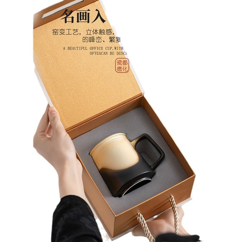 Cốc sứ văn hóa và sáng tạo Guochao Cốc sứ Cốc pha trà văn phòng Cốc cà phê kinh doanh Quà tặng lưu niệm