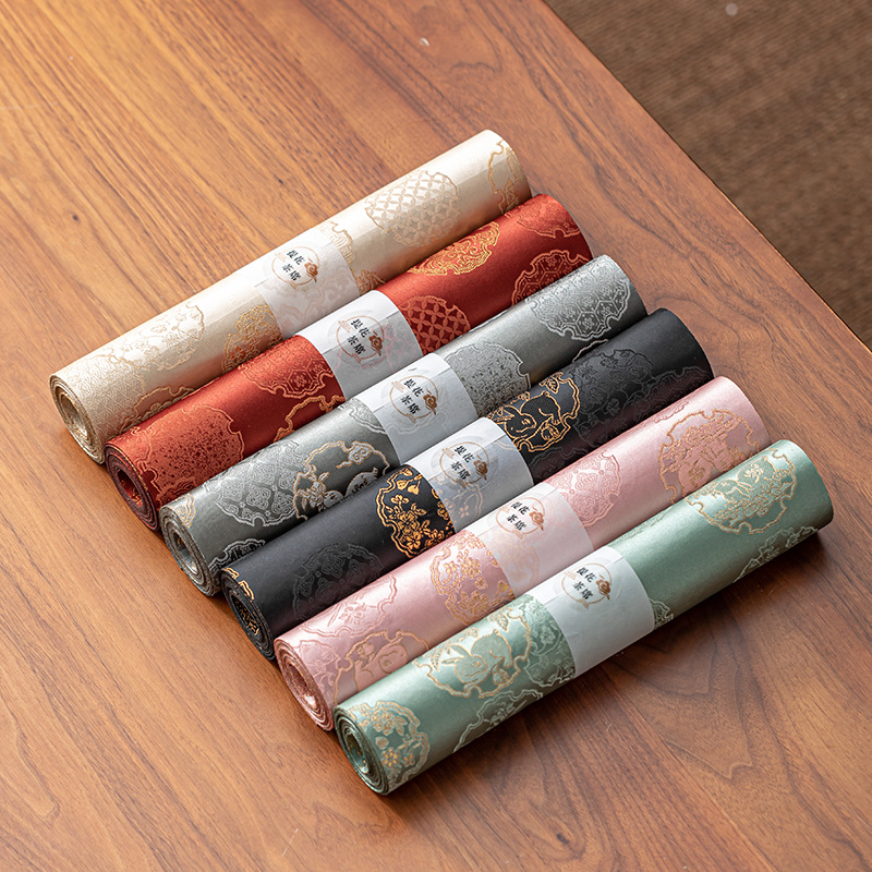 Khăn trải bàn chống thấm nước phong cách Trung Quốc phong cách Thiền cao cấp đơn giản Khăn trải bàn hai mặt dài phong cách Trung Quốc cao cấp