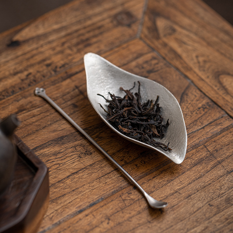 Trà Thiền cổ điển lá sen làm bằng tay lá sen thưởng thức trà, thìa cà phê trà Kungfu, phụ kiện trà đạo