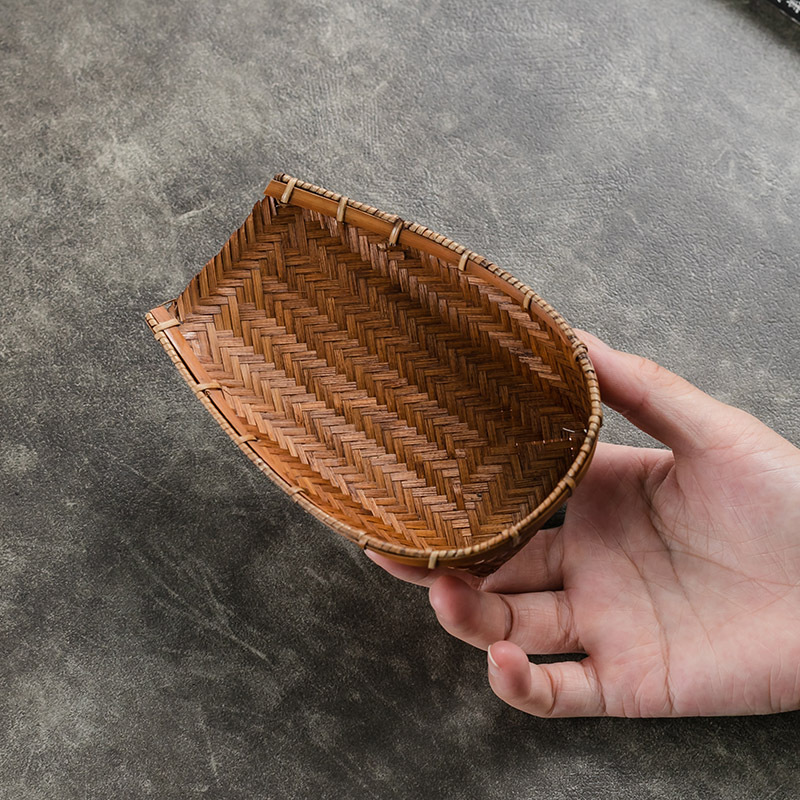 Bộ ba món Chazezhu Bộ trà Zen Nhật Bản Bộ trà sơn mài lớn Phụ kiện khăn lau bằng tre đan thủ công để thưởng thức Hoa Sen Trà