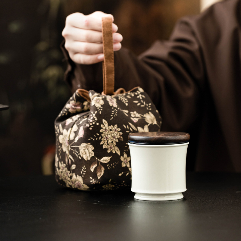 Bộ trà du lịch di động bộ nhỏ ánh trăng lưỡi liềm trắng đơn giản di động nhanh cốc pha trà cắm trại ngoài trời bộ pha trà