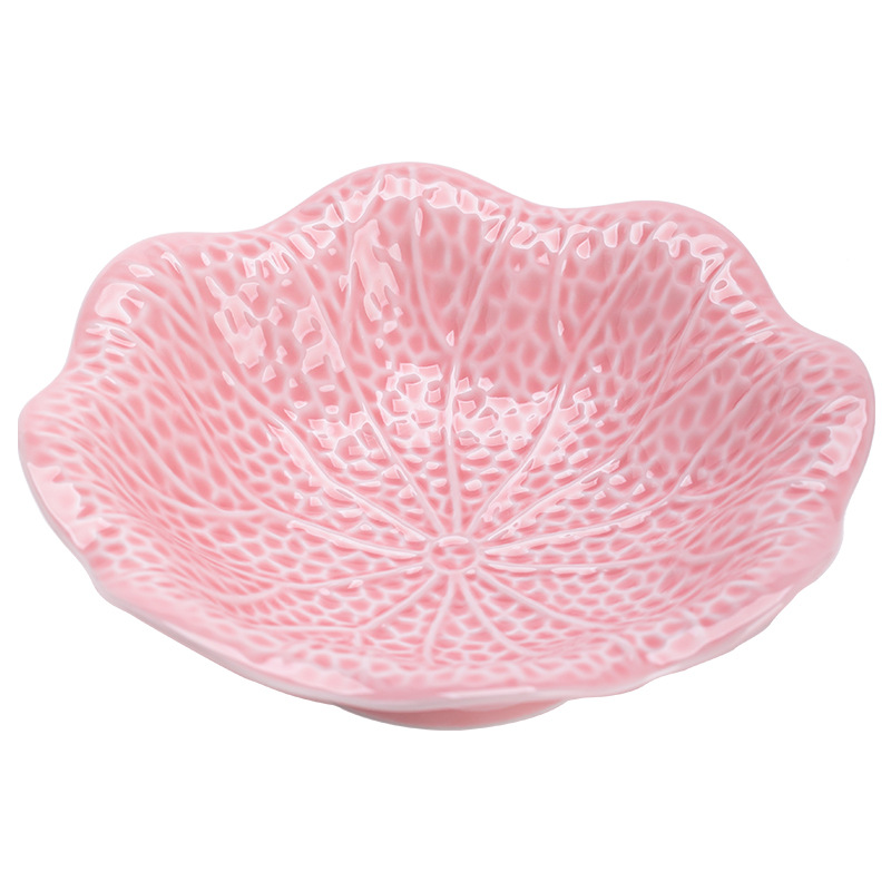 Khay giải khát bằng lá sen, khay đựng đồ ăn vặt bằng gốm sứ gia dụng, khay đựng trái cây, khay đựng đồ ăn vặt phòng khách, khay đựng hạt trái cây khô