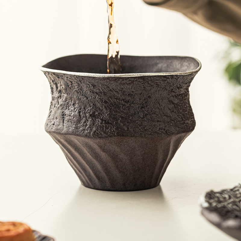 Bùn gốm cũ, rửa trà nước kiến trúc bạc, Bình đựng bã trà để bàn bằng gốm thô, cốc đựng nước gia dụng, phụ kiện trà đạo Kung Fu đơn