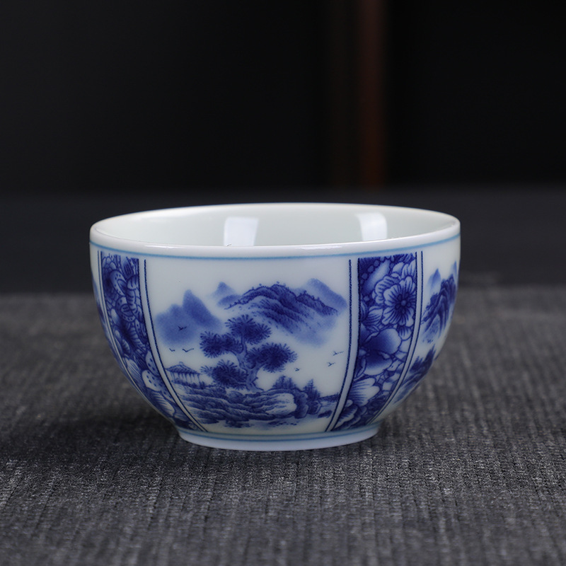 Cốc trà gốm sứ gia dụng văn phòng khách sạn cốc trà bộ trà công phu cốc trà nhỏ cốc trà đơn giản bán buôn