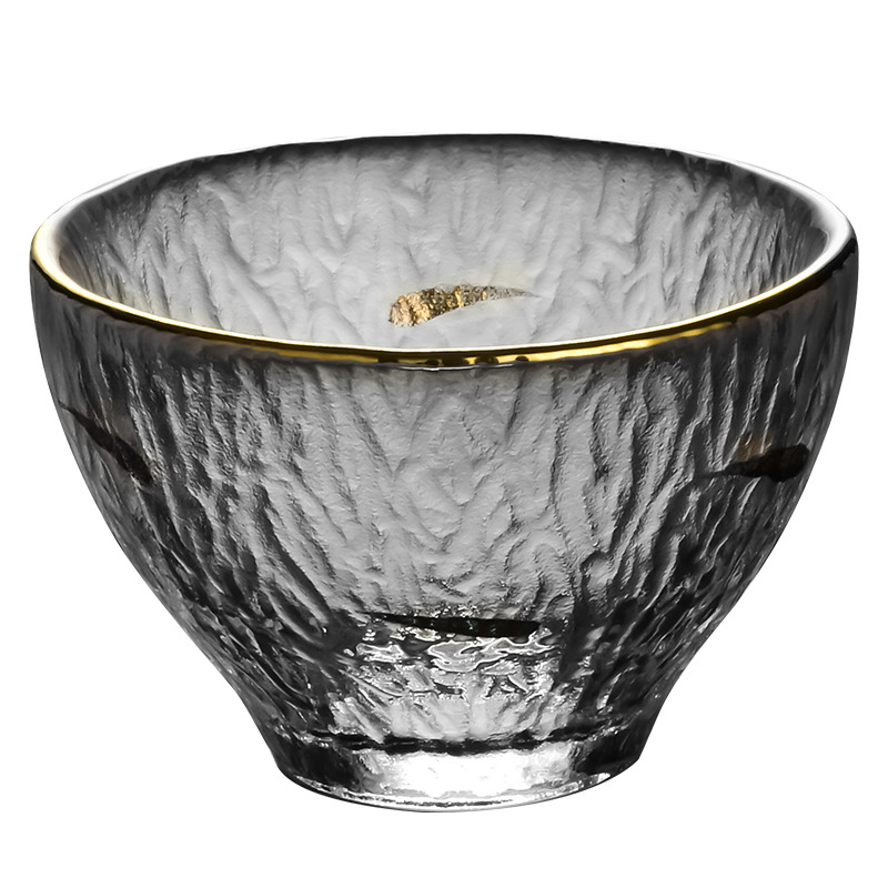 Cốc chủ nhân thủy tinh kiểu Nhật, dụng cụ trà gia dụng, cốc trà, cốc nhỏ đơn giản, cốc trà nhỏ có hình búa dày, cốc đơn Sake