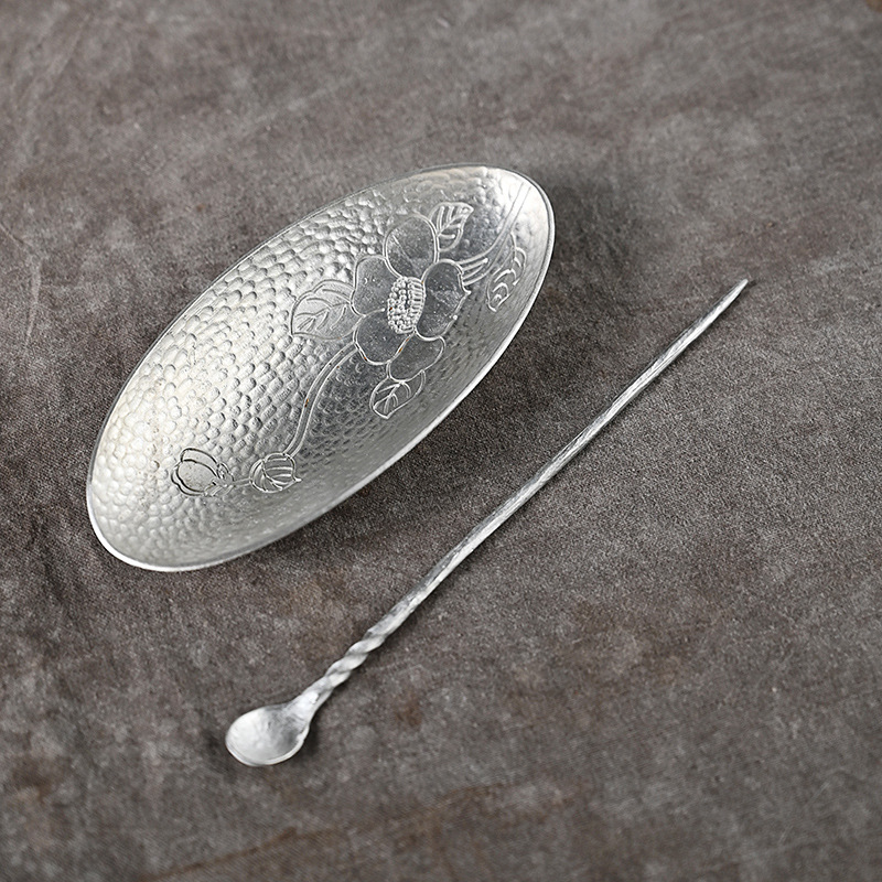 Thiếc trà, thìa trà, thìa trà, thìa trà, thìa cà phê thiền, dụng cụ lấy trà, trà Kung Fu, không pha trà đạo