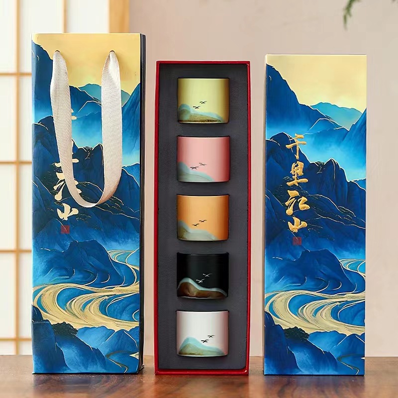 Những ngọn núi xa, hàng ngàn dặm, núi và núi, tách trà gốm vẽ tay, tách trà, cốc chủ sở hữu, Bộ trà Tử Cấm Thành, tách trà, quà tặng tay doanh nghiệp