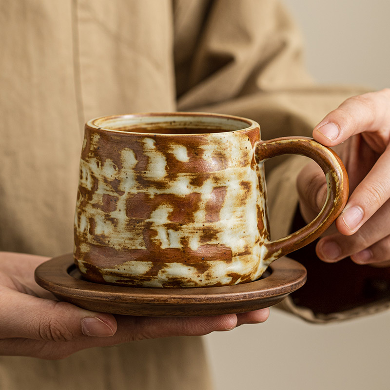 Cốc cà phê cổ điển cốc ăn sáng sữa gia dụng tinh tế cao cấp cốc sứ cốc nước cá nhân