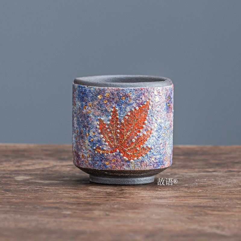 Tách trà đá khoáng màu sắc thủ công của bậc thầy Lin Peifu, tách đặc biệt cá nhân, bộ trà Kung Fu, tách trà bậc thầy