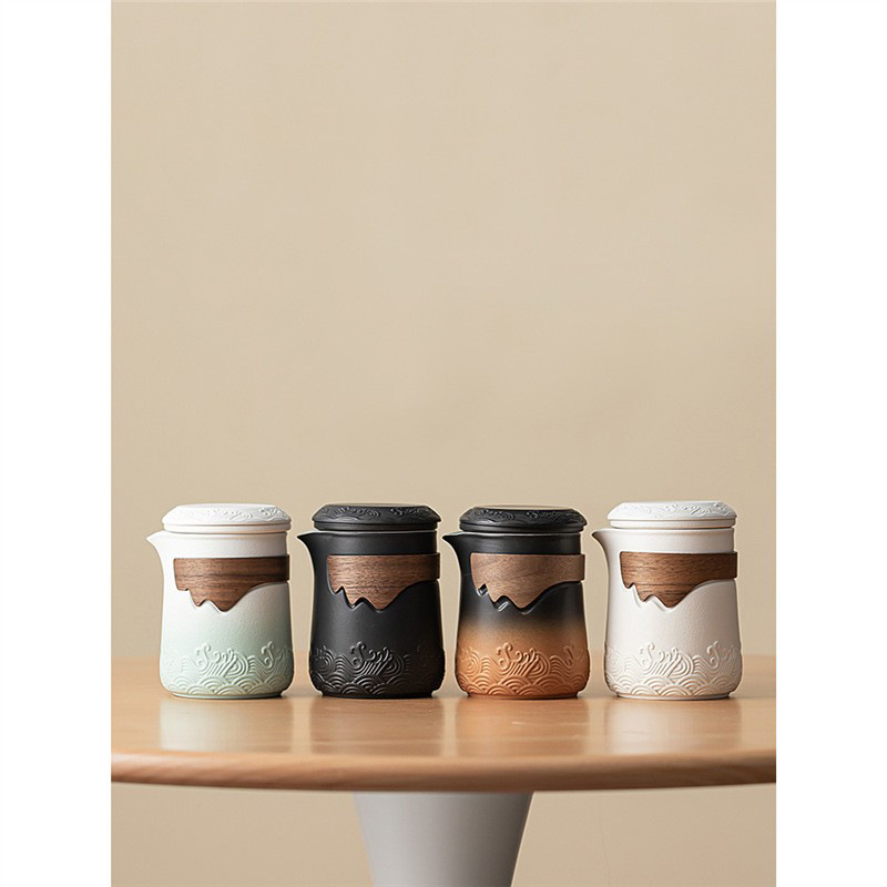 Bộ trà du lịch Canghai, gốm sứ gia dụng, trà sáng tạo, tách trà, bộ trà Kung Fu, một ấm bốn cốc chống bỏng, nhà sản xuất bán buôn