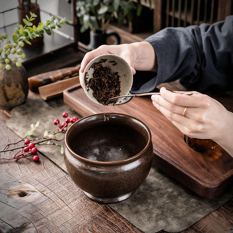 Thùng bã trà, Thùng trà phế thải, rửa trà, lò nhỏ, rửa bút cổ điển, gạt tàn gốm sứ, phụ kiện trà đạo nghệ thuật trà Kung Fu