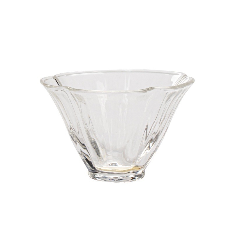 Cốc trà thủy tinh cốc nhỏ chịu nhiệt cao Borosilicate cốc trà dày cốc cánh hoa gia dụng cốc Chủ Bộ trà Kung Fu