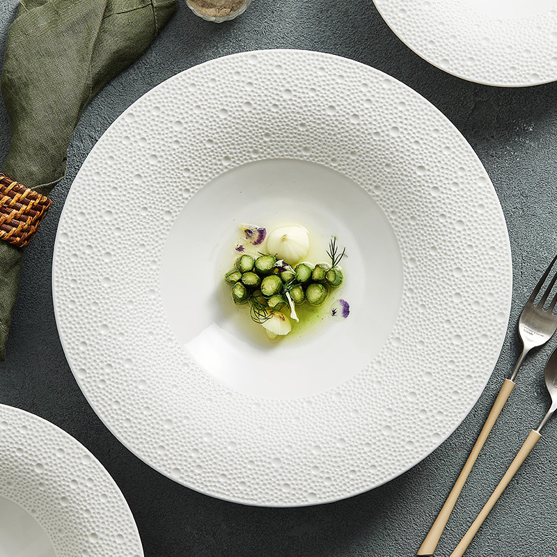 Mưa sao băng Bát salad gốm sứ Bát sừng Nhà hàng khách sạn sáng tạo Cảm giác cao cấp Món ăn quan niệm nghệ thuật Bát món tráng miệng Món ăn nguội