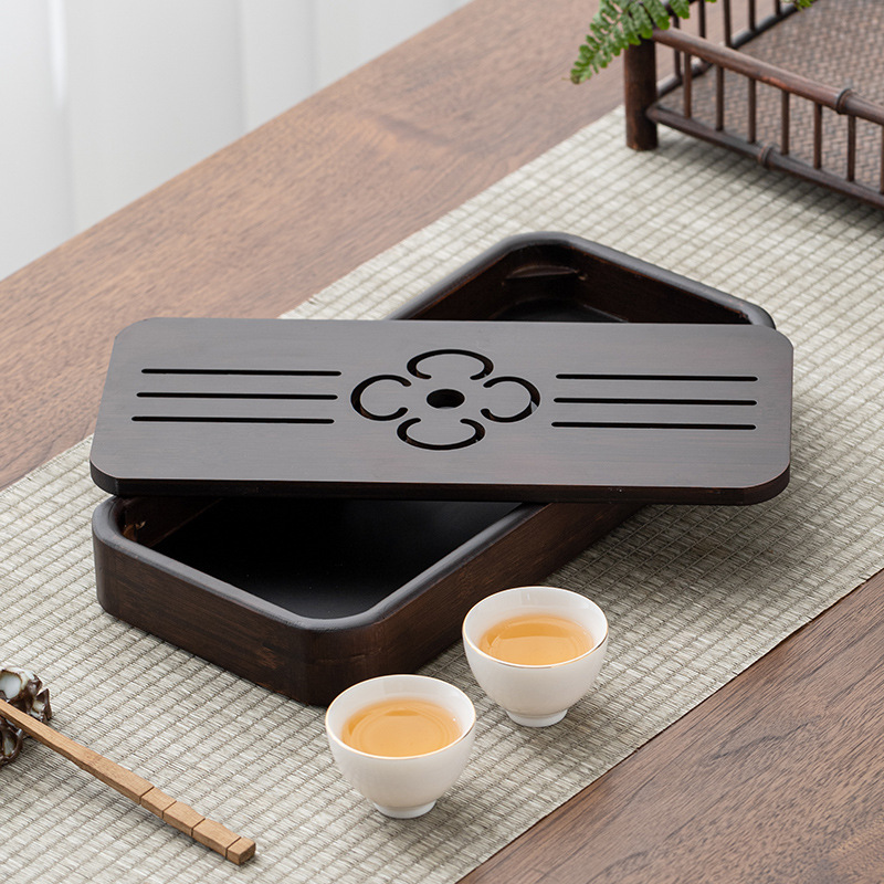 Bàn trà bàn pha khô kiểu mới kiểu Trung Quốc nhỏ gia dụng bằng tre sang trọng nhẹ kiểu Nhật Khay trà nhỏ đựng nước tích nước mini văn phòng