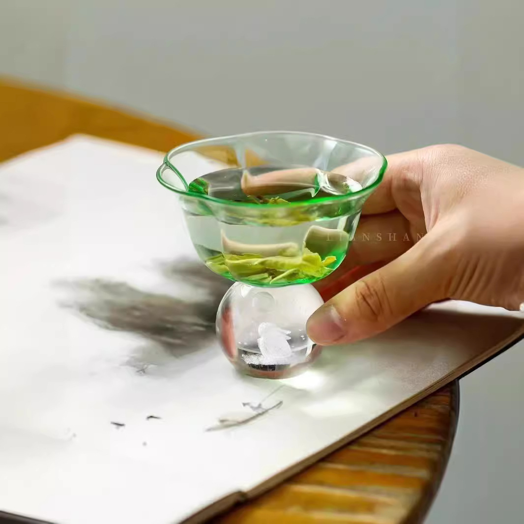 Ấm trà thủy tinh, ấm cầm tay, giả thiết bị pha trà Song Guifei, dụng cụ pha trà trà xanh, dụng cụ pha trà, Bộ Ấm đun nước