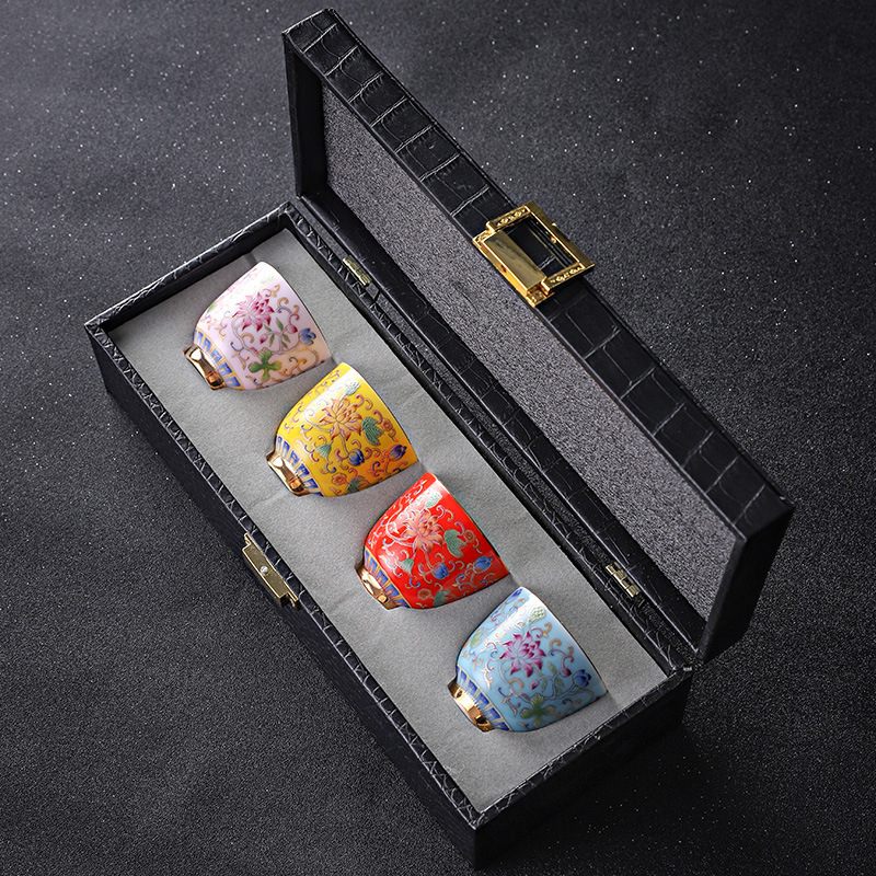 Cốc chủ nhân tráng men một cô gái nhỏ phấn màu gốm sứ Kung Fu bộ trà tách trà trà tách trà lưu niệm bán buôn