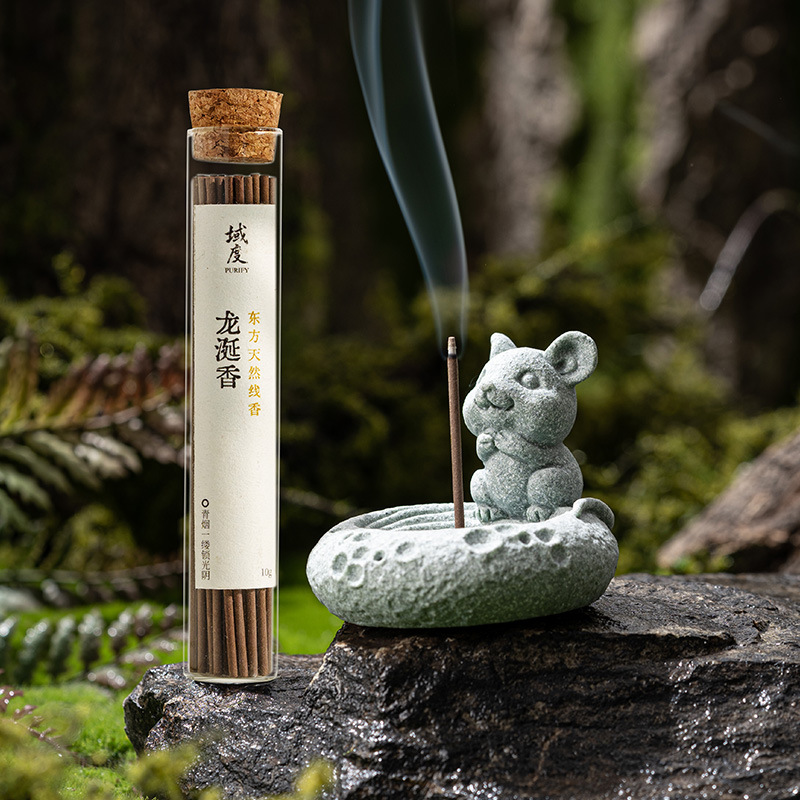 Trang trí chỗ cắm hương chuột 12 cung hoàng đạo Trang trí nhà văn phòng để bàn Thủ công mỹ nghệ cảnh quan sa thạch xanh