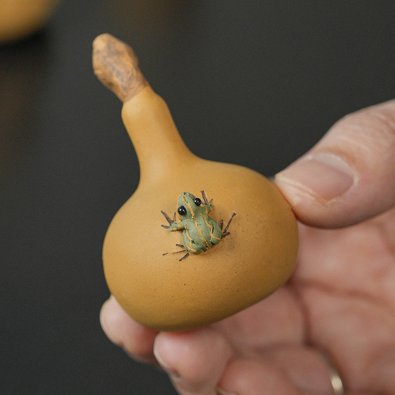 Vật nuôi trà phun nước cát tím Nghi Hưng đồ trang trí ếch bầu có thể nuôi Bộ trà chơi trà thủ công sáng tạo vật nuôi trà Fulu