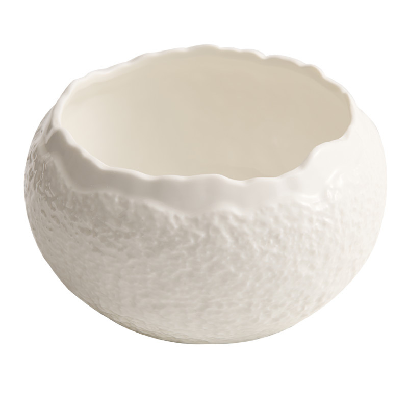 Bát gốm hoa văn đá Bát canh gia dụng Bát mì Bộ đồ ăn khách sạn cao cấp Bát sáng tạo Bát salad trái cây hình trống