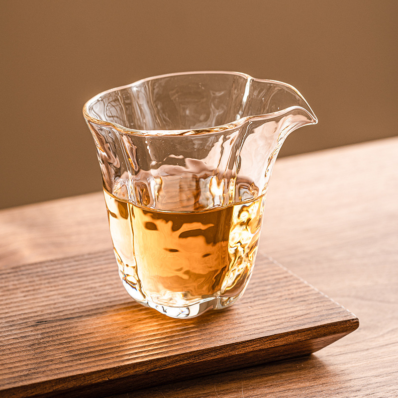 Cốc công trong suốt hoa thu hải đường cốc đồng nhất cốc thủy tinh borosilicate cốc trà biển bộ pha trà cao cấp chịu nhiệt cao dụng cụ pha trà