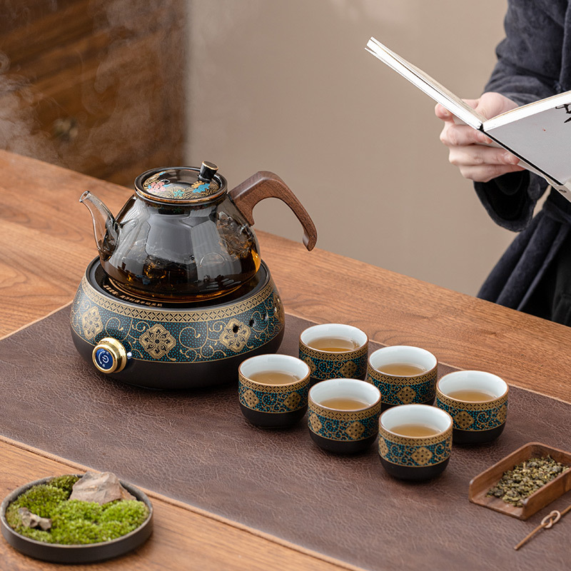 Ấm đun trà bằng bếp gốm điện ấm thủy tinh sức khỏe dung tích lớn gia dụng dụng cụ đun trà bếp đun trà bộ pha trà loại nhỏ