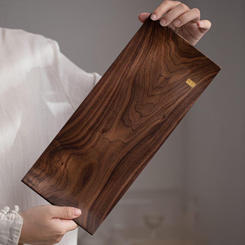 Bán buôn bàn pha khô Gỗ Óc Chó Đen Bàn trà gỗ nguyên khối gia dụng loại nhỏ Bàn trà gỗ nguyên khối kiểu Nhật Bộ trà Kungfu bàn trà