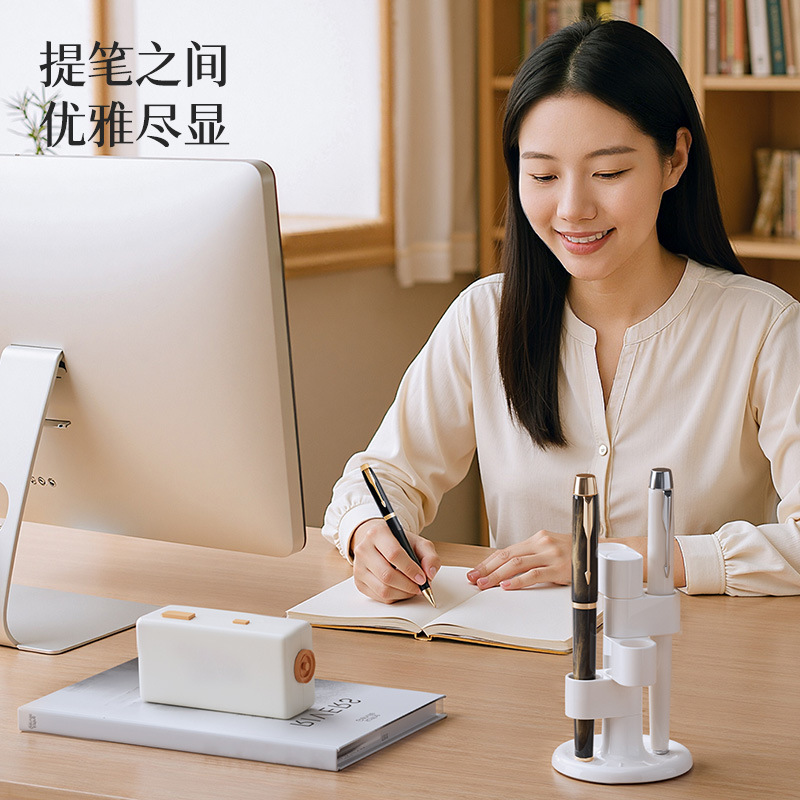 [Bản gốc] Hộp đựng bút xoay Hộp đựng cọ trang điểm Hộp đựng mỹ phẩm để bàn chia ngăn Giá đựng bàn chải đánh răng phòng tắm