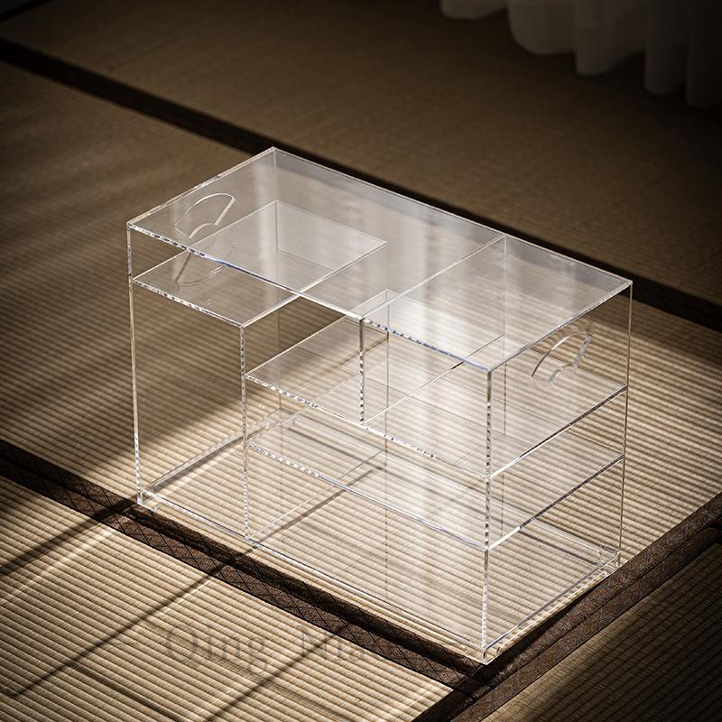 Kệ để đồ Acrylic sáng tạo đơn giản Kệ đựng đồ dụng cụ trà Kung Fu ấm trà Nắp bát tủ trưng bày Phụ kiện trà đạo