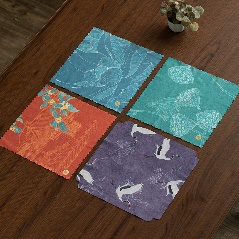 Khăn trà hai mặt mới, khăn trà cao cấp, khăn bộ trà thấm, bàn trà, khăn trải bàn trà, miếng vải, phụ kiện bàn trà bán buôn