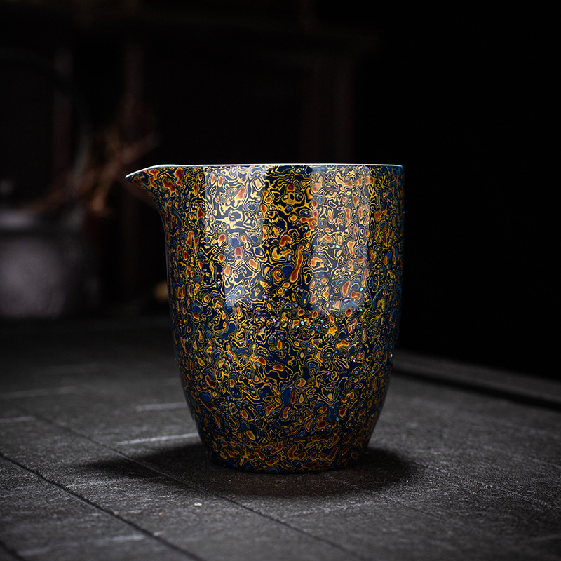 Dụng cụ chia tách trà gia dụng bằng tay cao cấp dụng cụ pha trà công phu mạ vàng phụ kiện cốc trà cốc đồng nhất bao bì hộp quà